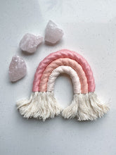 Load image into Gallery viewer, Pink/Coral/Light Pink Macrame Rainbow
