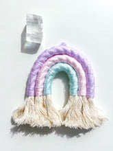 Load image into Gallery viewer, Purple/Teal/Pink Macrame Rainbow
